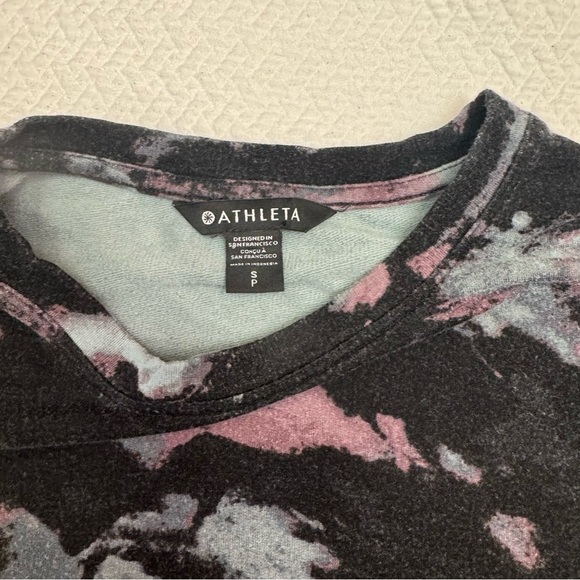 Athleta Black Multi colour Pullover Sweatshirt Long Sleeve Size S - Picture 7 of 10